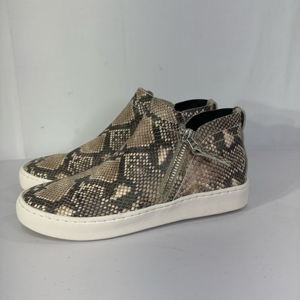 ✂️ nwob Dolce Vita snake print, leather double zipper booty sneakers